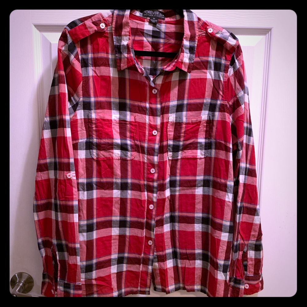 Plaid blouse by Forever 21